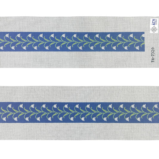 Two horizontal stripes with floral patterns on a gray background, featuring K&N branding.