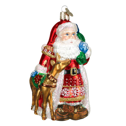 Old World Christmas Nordic Santa glass Christmas Ornament 
