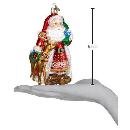 Old World Christmas Nordic Santa glass Christmas Ornament 