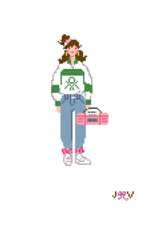80's Girl Canvas