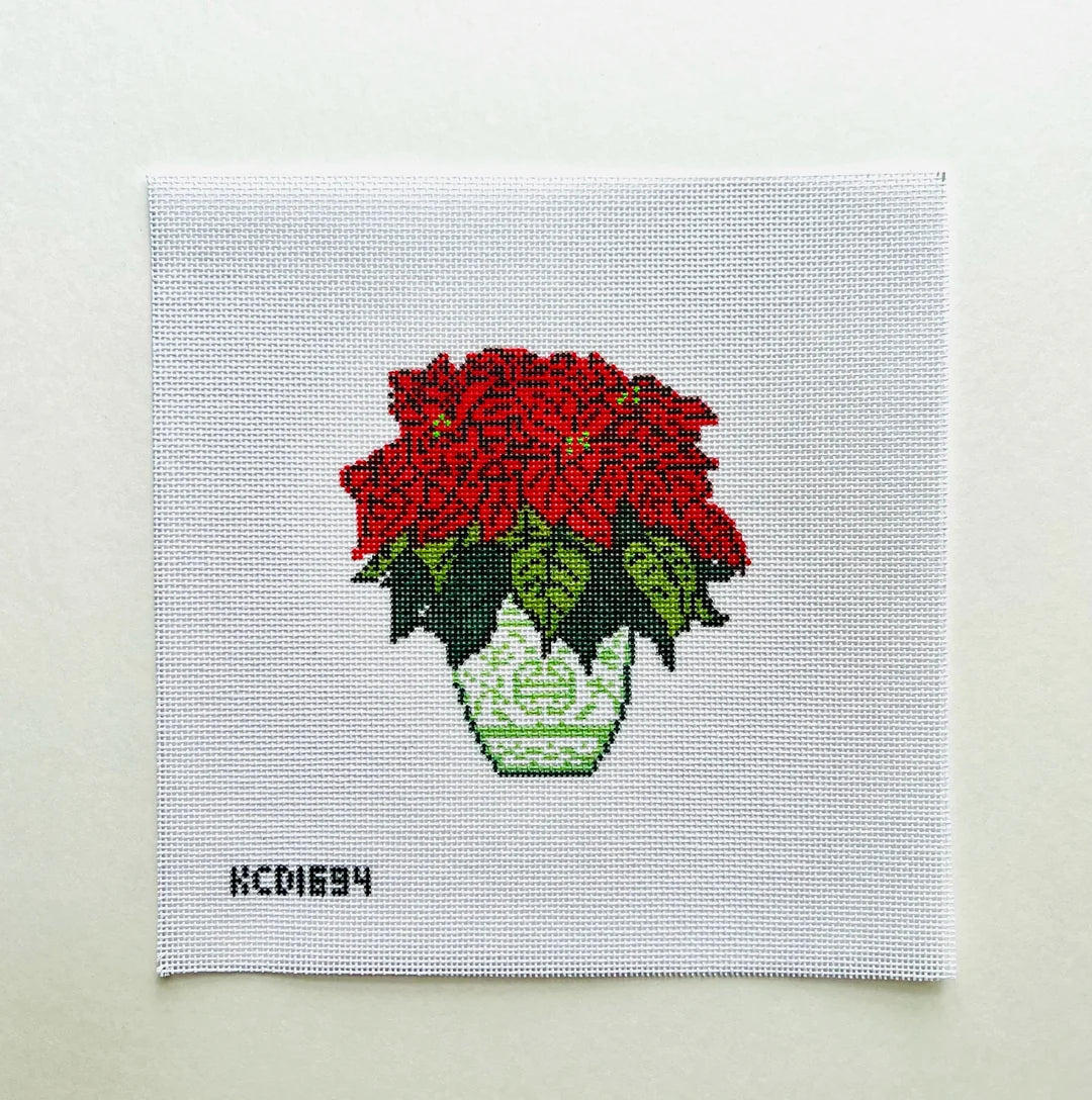 Poinsettia Ornament Canvas