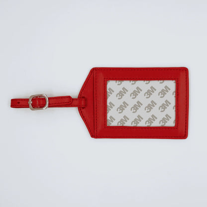 Red luggage tag