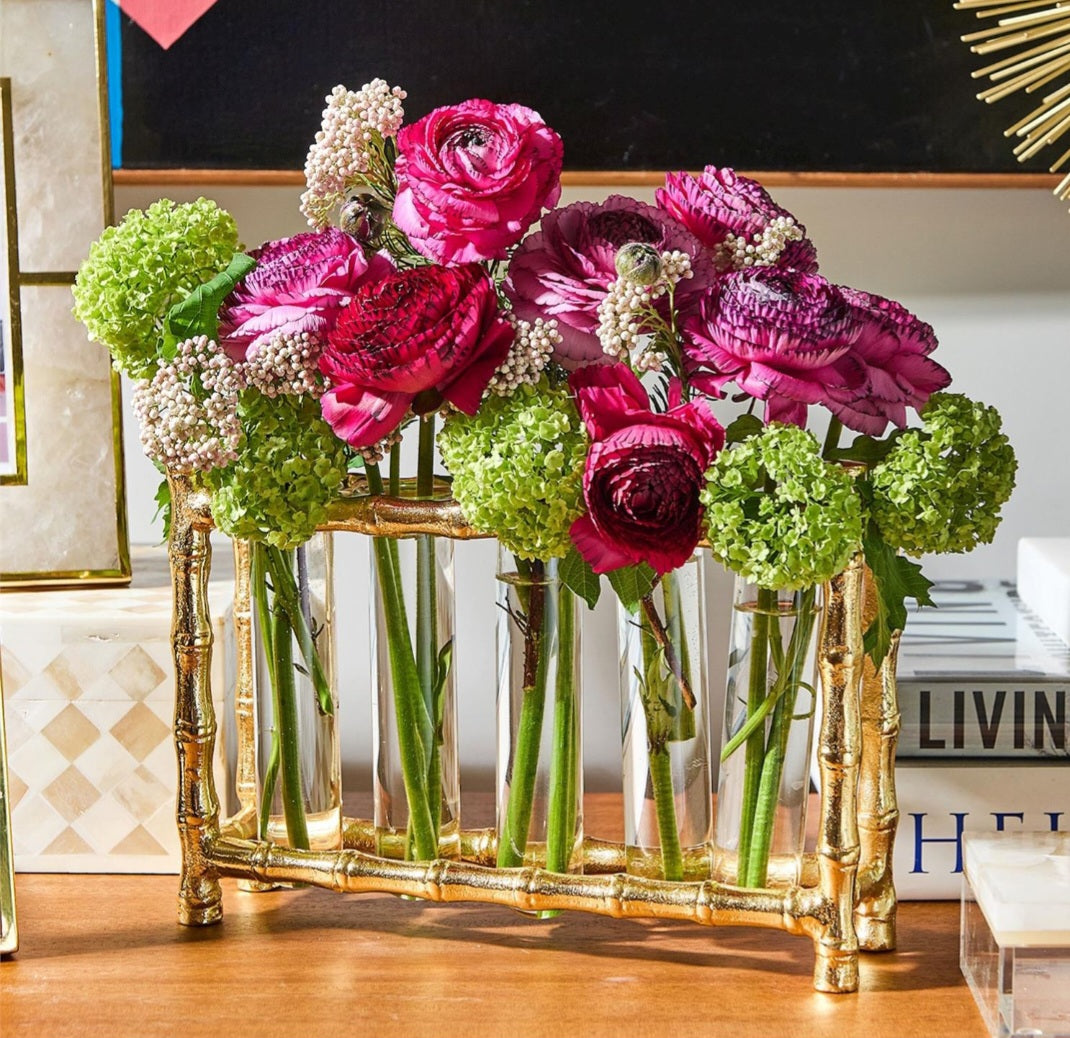 Golden Bamboo Vase