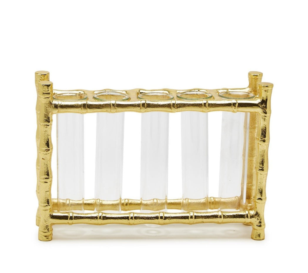 Golden Bamboo Vase