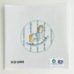 Blue Rocking Horse Round Canvas