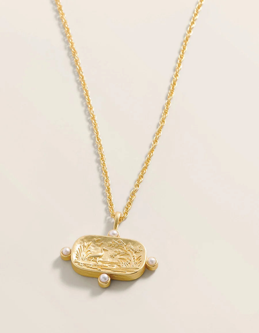 Salt Marsh Necklace 18" Gold