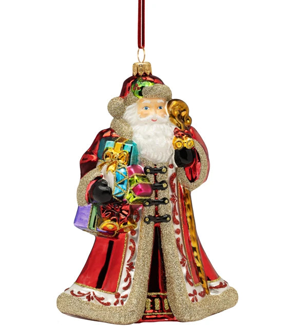 Santa with Drum & Toys Ornament