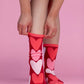 Socks Hearts Pink