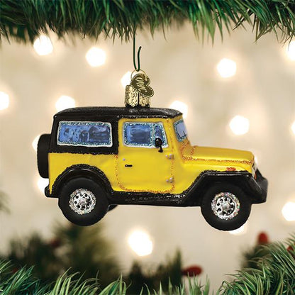 Old World Christmas Sports Utility Vehicle glass ornament 