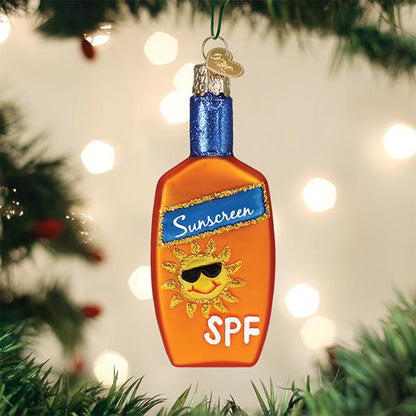 Old World Christmas Sunscreen glass ornament 