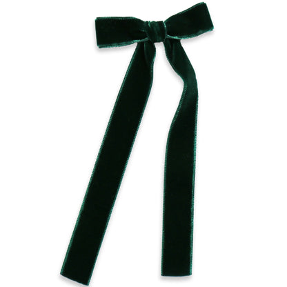 Large Velvet Long Tail Bow 8"