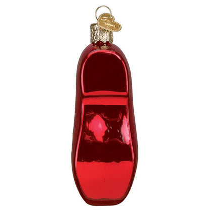 Old World Christmas Wooden Clog glass ornament 