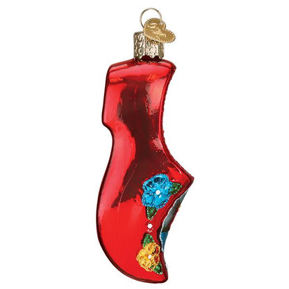 Old World Christmas Wooden Clog glass ornament 
