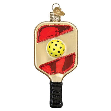 Old World Christmas Pickleball Paddle glass ornament 