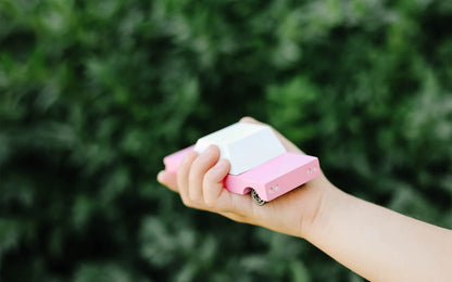 Candylab Bubblegum Pink Sedan candycar wooden toy car for kids