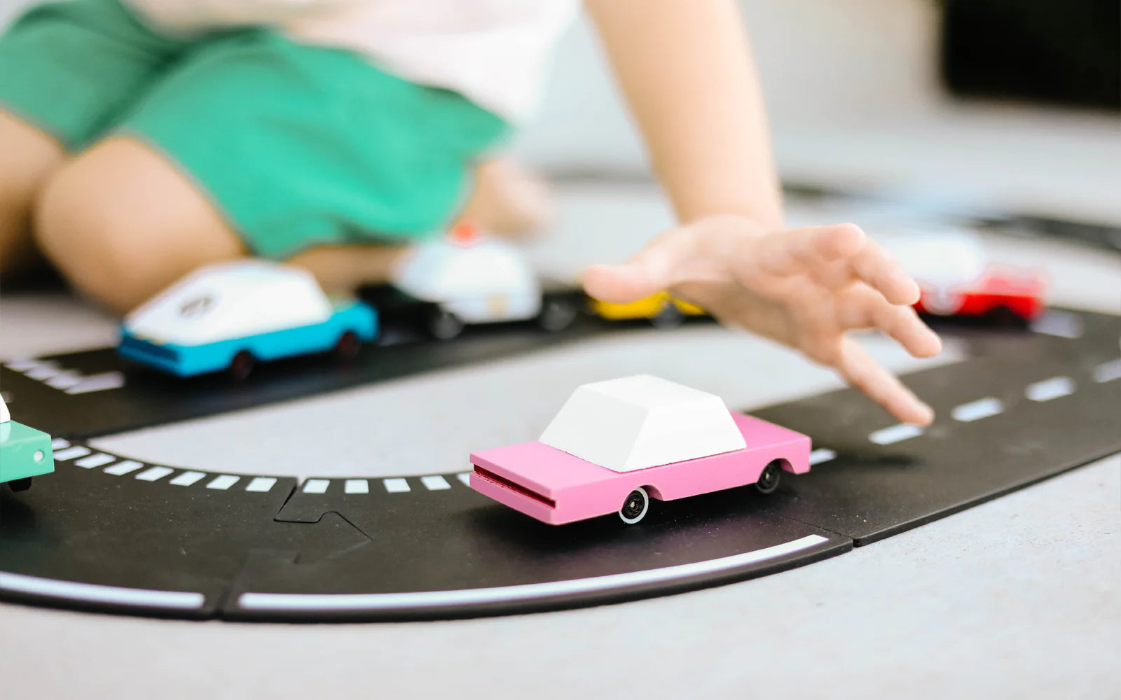 Candylab Bubblegum Pink Sedan candycar wooden toy car for kids