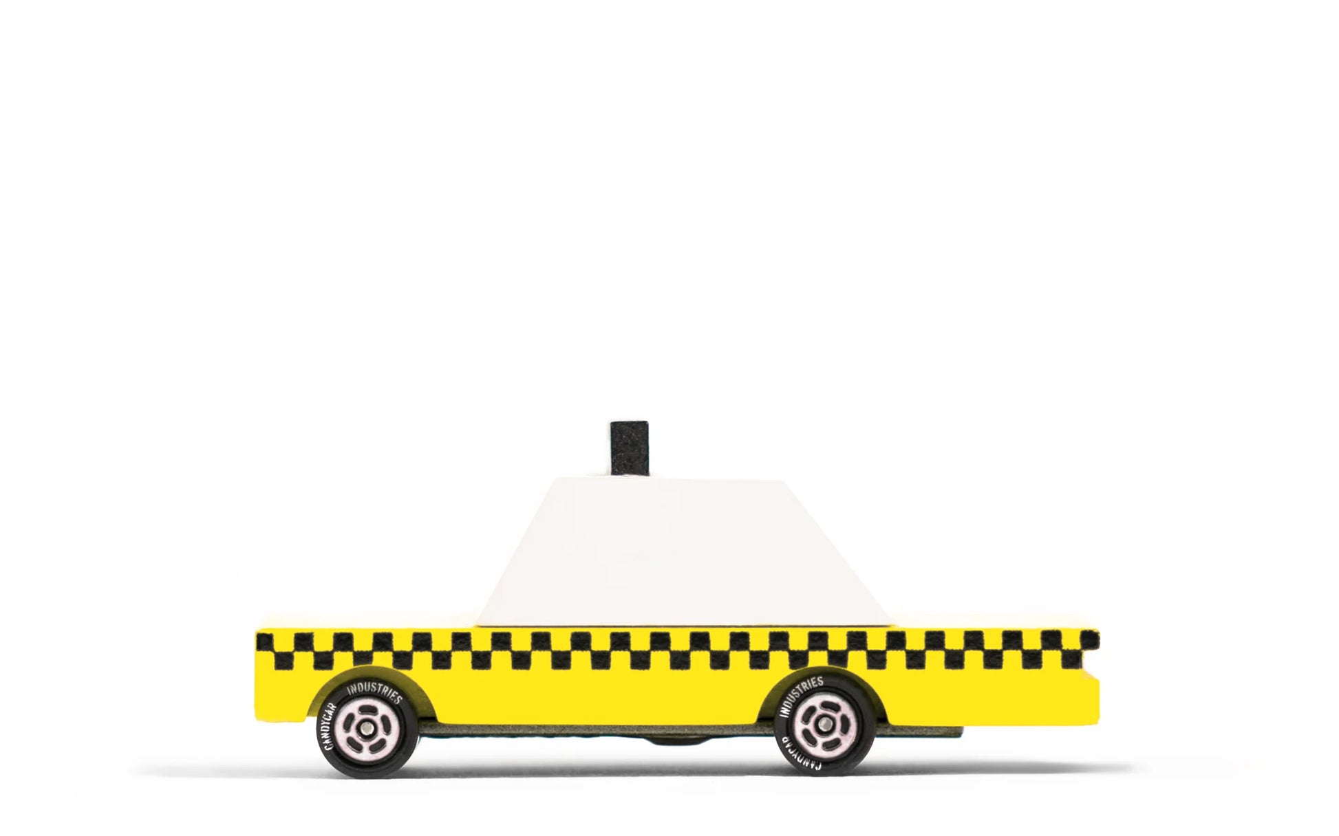 Candylab Yellow Taxi wood and diecast toy car for kids