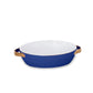 blue baker midnight sapphire navy oval cookware oven casserole dish gold embellished ornate ceramic pristine practical beatriz ball 